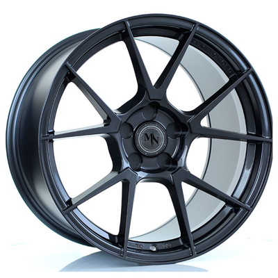 Obere Grenze 16" bis 24" Glanz-schwarze Schmiede-Selbsträder 6061-T6