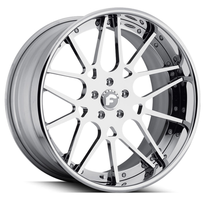 Forgiato Maglia Forgiato schmiedete Räder bürstete silberne Chrome-Lippe JWL