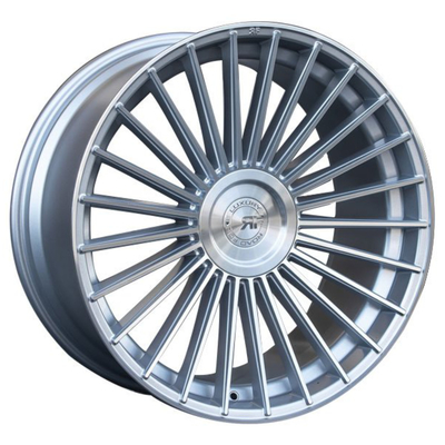 Silbernes maschinell bearbeitetes Aluminiumlegierungs-Schmiede-Auto des Gesichts-6061-T6 dreht multi Speichen