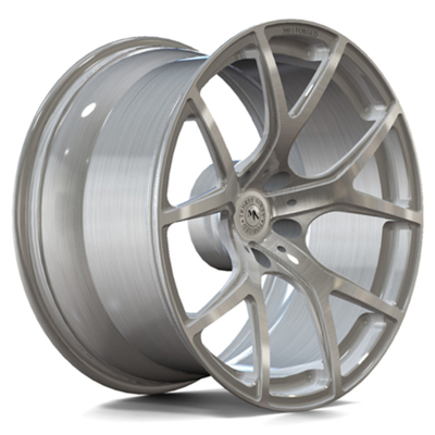 Geringe Lautstärke bürstete silberne tiefe konkave geschmiedete Räder 6061-T6 Monoblock