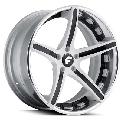 5 Ansätze polieren schwarze Kanten mit Zoll Monoblock Chrome-Lippen20