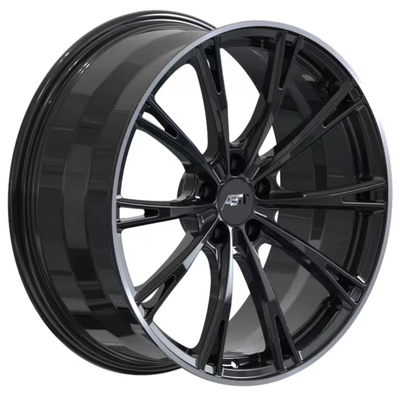 Glatte schwarze Audi Forged Wheels 6061-T6 Aluminiumlegierung ABT Sportsline GR-f