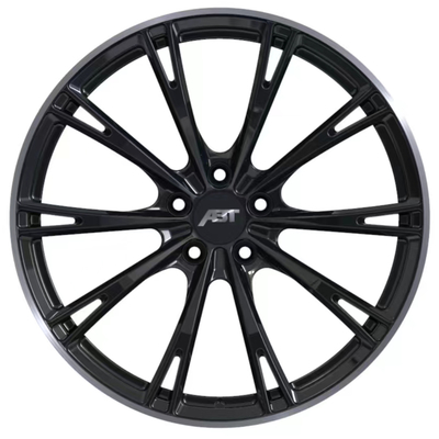 Glatte schwarze Audi Forged Wheels 6061-T6 Aluminiumlegierung ABT Sportsline GR-f