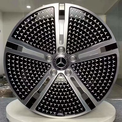 5-Spokes EQE V295 Schwarzes hoher Sheen Mercedes Benz Forged Wheels 20 Zoll