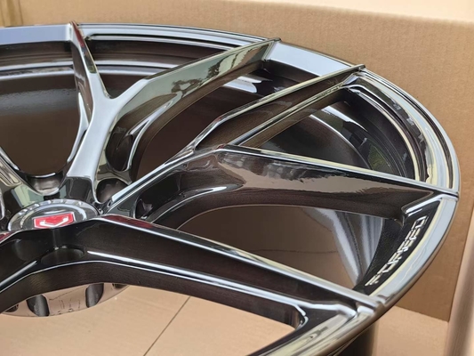 Vossen S21-01 schmiedete Räder gebürstetes schwarzes Gesicht