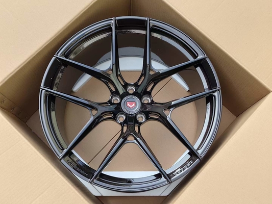 Vossen S21-01 schmiedete Räder gebürstetes schwarzes Gesicht