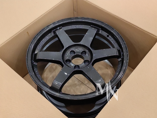 Volk Racing TE37 SL Räder Schwarze Ausgabe III 4x100 5x120 18 19 20 Zoll benutzerdefinierte doppelte schwarze Felgen