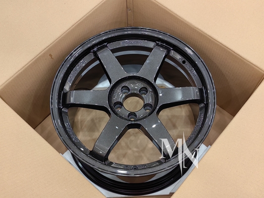 Volk Racing TE37 SL Räder Schwarze Ausgabe III 4x100 5x120 18 19 20 Zoll benutzerdefinierte doppelte schwarze Felgen