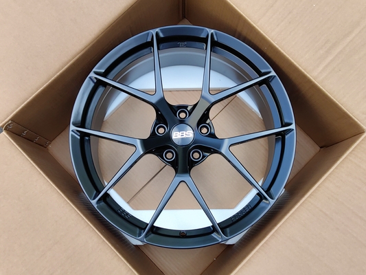 BBS Fi-R Satin schwarze Räder 6061-T6 Aluminiumlegierung geschmiedete Räder