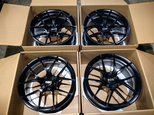 BBS Fi-R Satin schwarze Räder 6061-T6 Aluminiumlegierung geschmiedete Räder